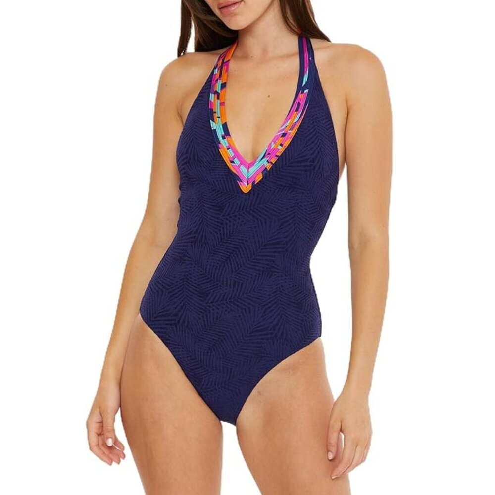 NWT Trine Turk Daintree Plunge One Piece Swimsuit